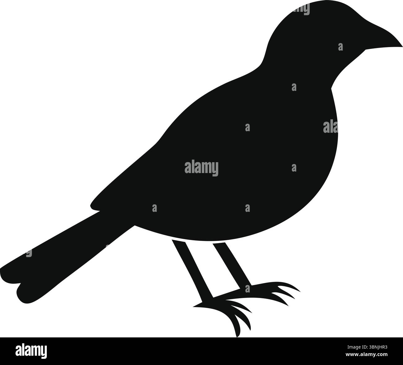 Black Bird Silhouette illustration vectorielle – icône graphique isolée Flying Bird Clipart sur fond blanc pour les projets de design et d'art. Illustration de Vecteur
