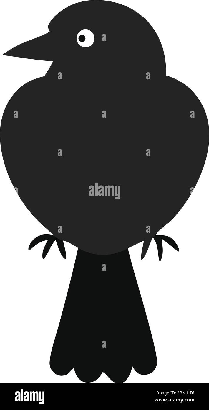 Black Bird Silhouette illustration vectorielle – icône graphique isolée Flying Bird Clipart sur fond blanc pour les projets de design et d'art. Illustration de Vecteur