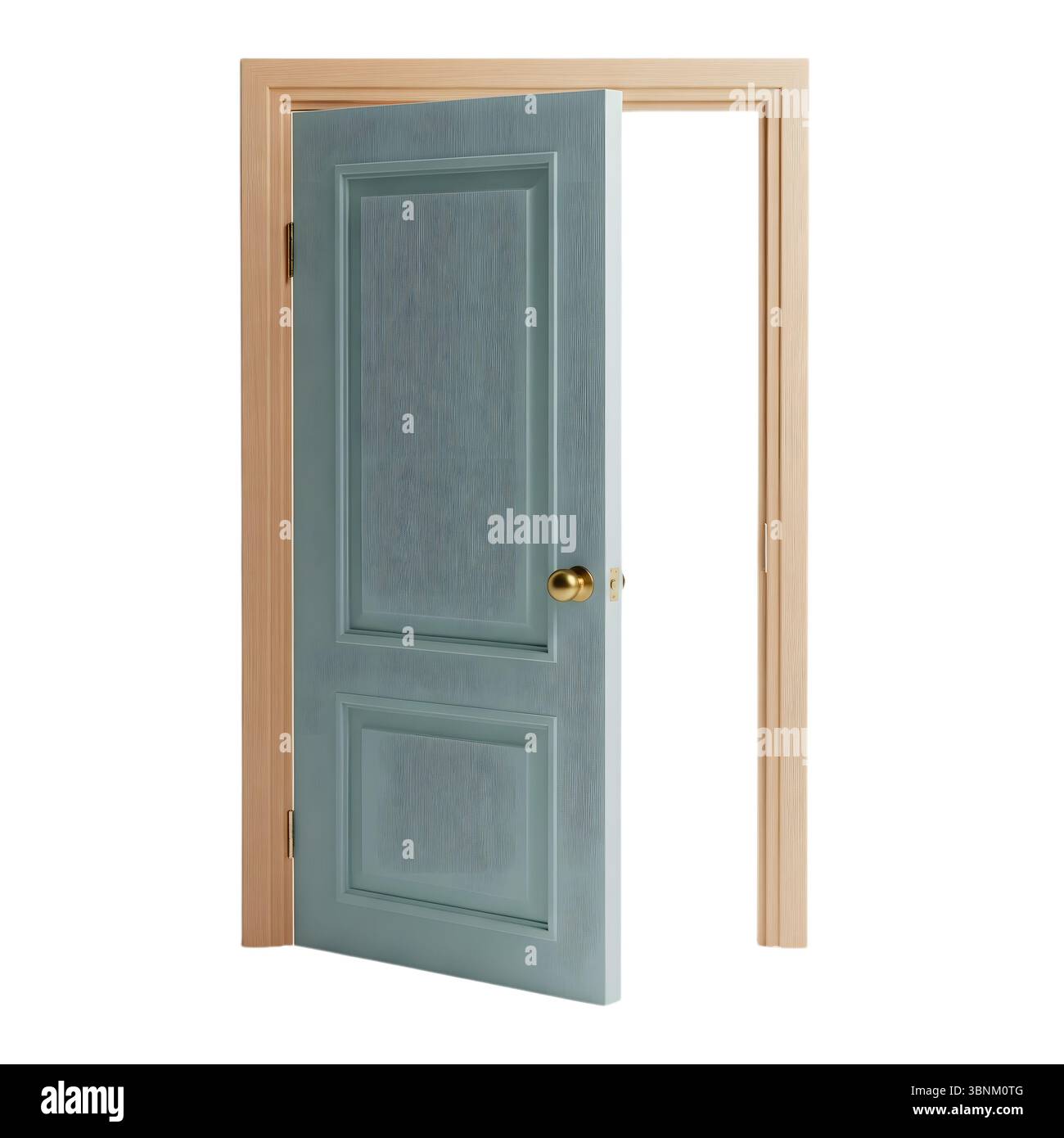 Door Open rendu 3D minimaliste dans un rendu doux et lisse Banque D'Images