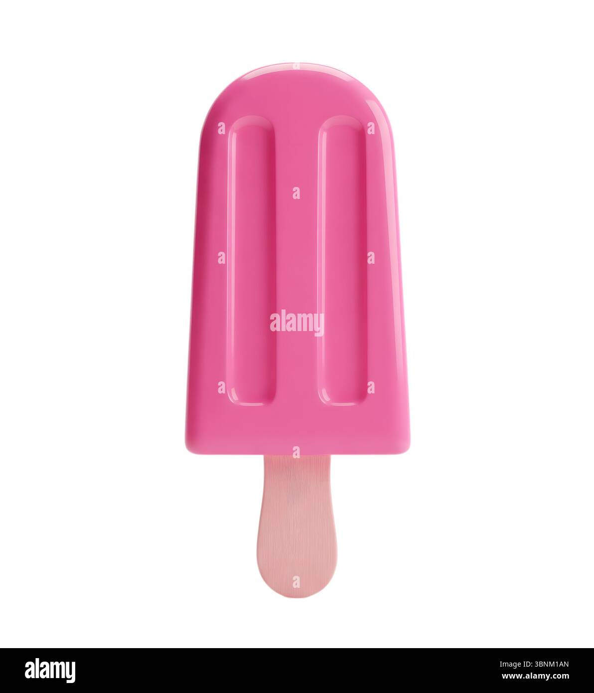 Glace stick rendu 3D minimaliste dans un rendu doux et lisse Banque D'Images
