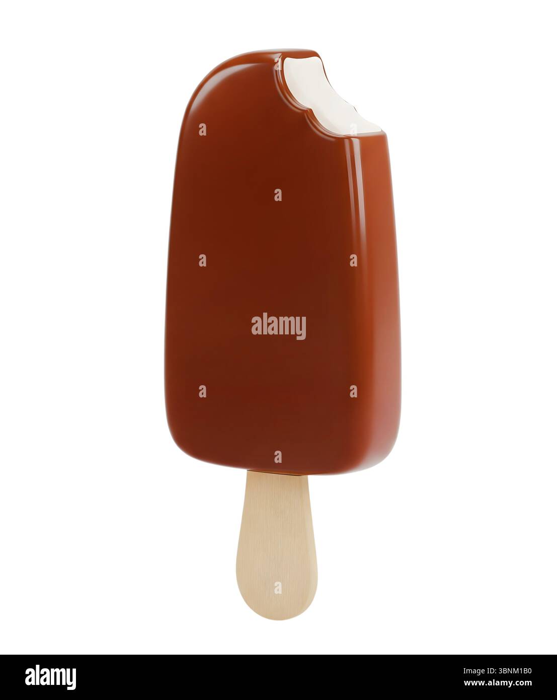 Glace stick rendu 3D minimaliste dans un rendu doux et lisse Banque D'Images