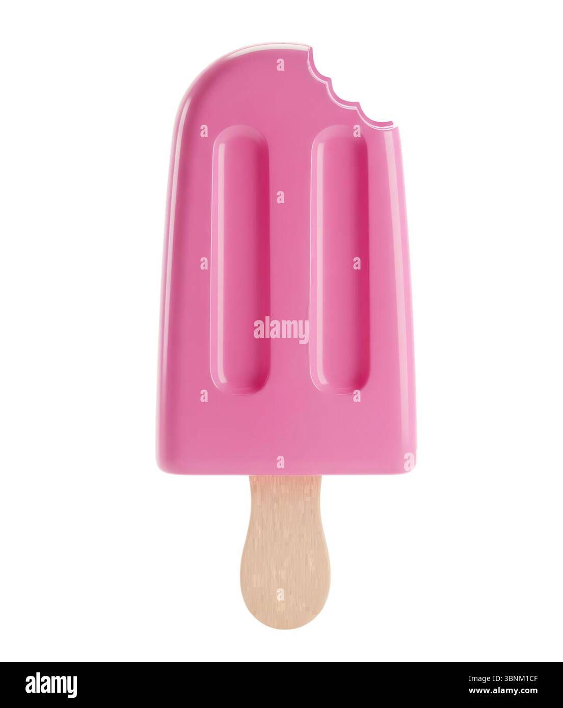 Glace stick rendu 3D minimaliste dans un rendu doux et lisse Banque D'Images