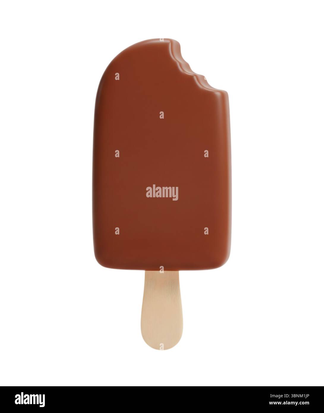 Glace stick rendu 3D minimaliste dans un rendu doux et lisse Banque D'Images