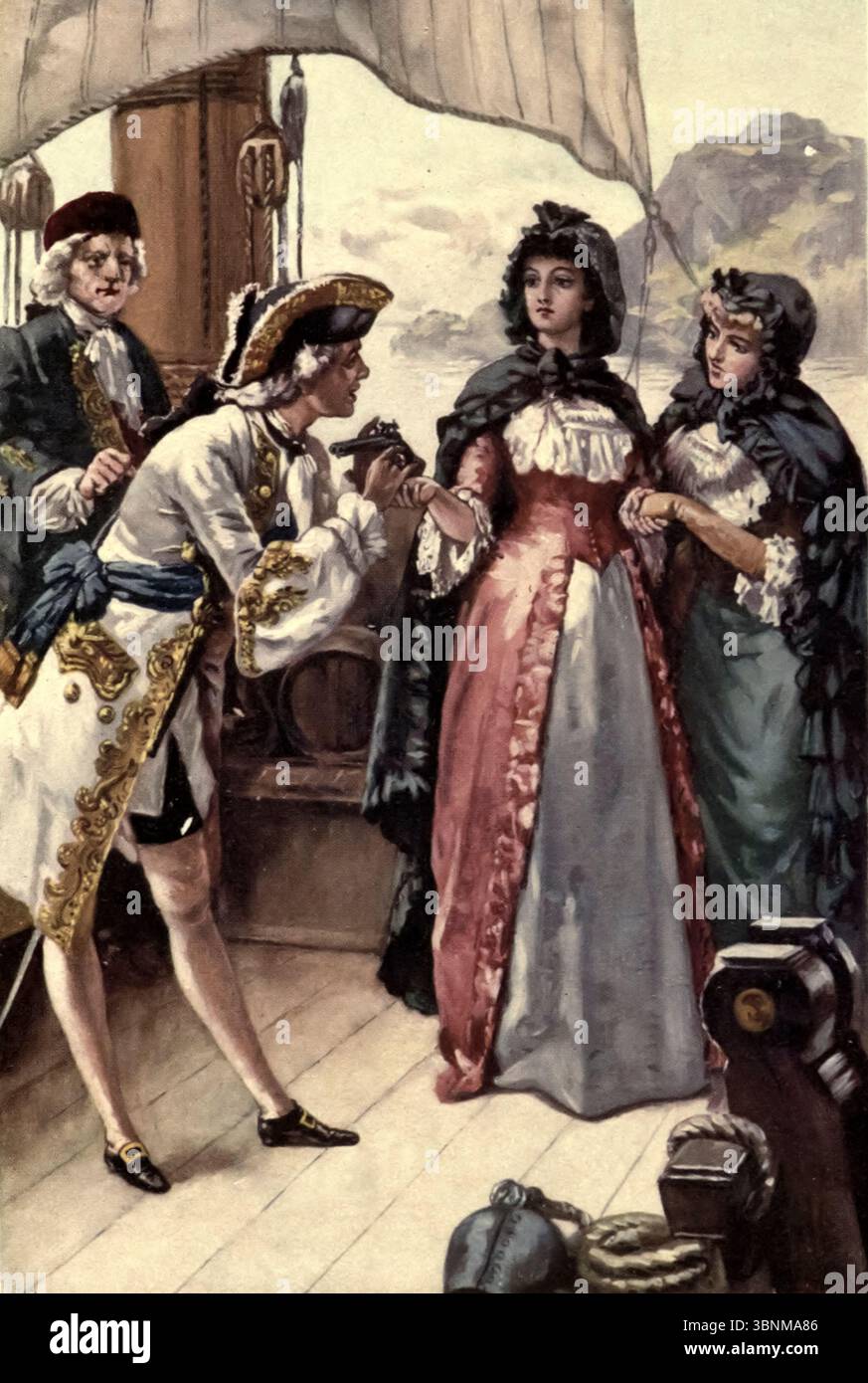 Bunce a donné à Minna un pistolet pour les défendre tous les deux des aventures de la casquette rouge ; étant la deuxième série de contes de casquette rouge volés dans le coffre au trésor du Magicien du Nord, dont le vol est humblement reconnu par Crockett, S. R. (Samuel Rutherford), 1860-1914, Scott, Walter, Sir, 1771-1832 publié à New York en 1908 Banque D'Images