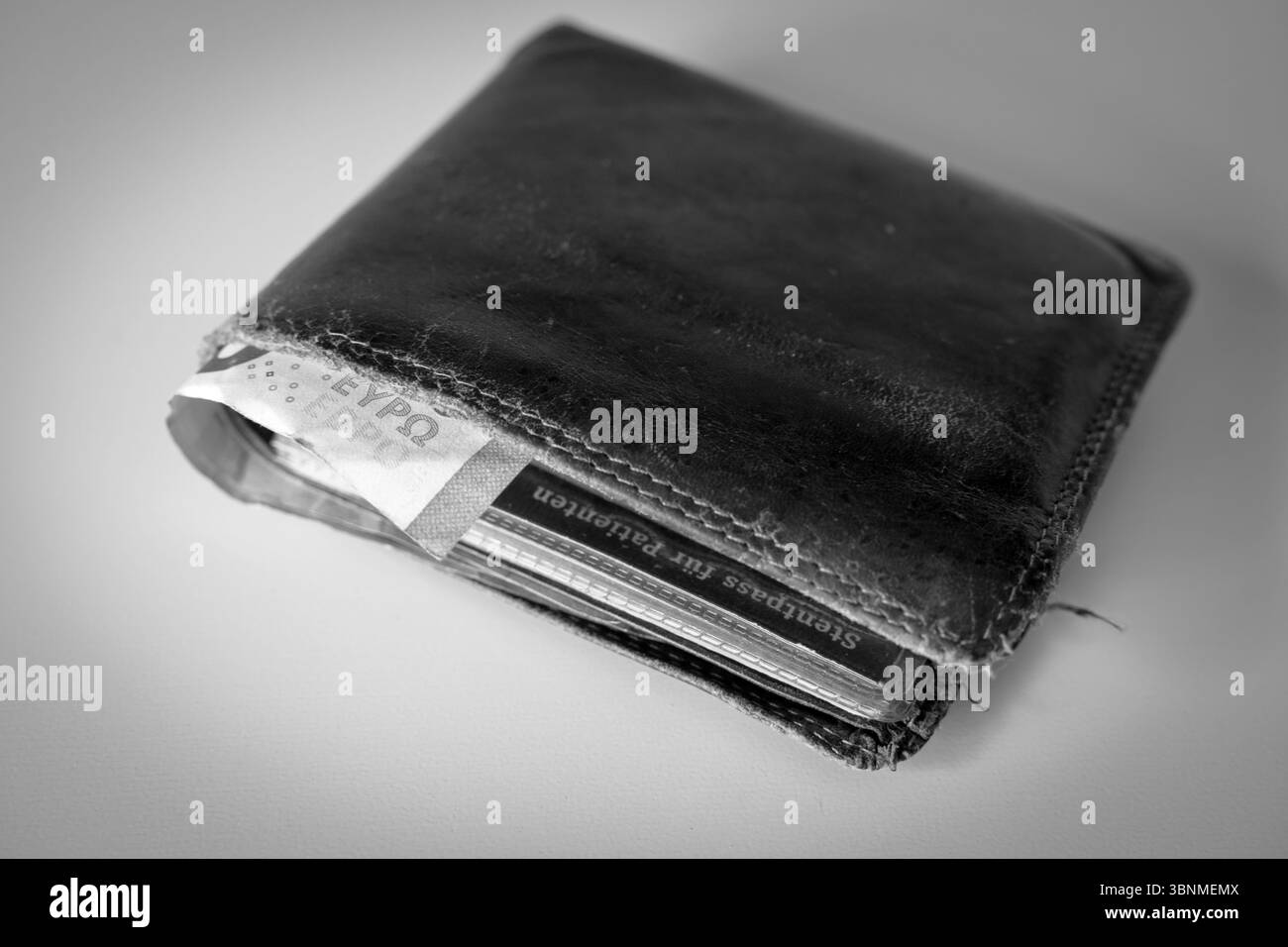 Der Hinweis hinter dem Geld Banque D'Images