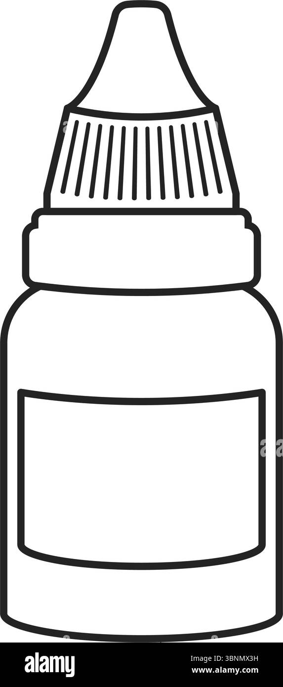 Pipette avec icône de goutte d'huile dans un style plat. Illustration vectorielle de bouteille compte-gouttes sur fond isolé. Concept commercial de signe de tube médical. Illustration de Vecteur