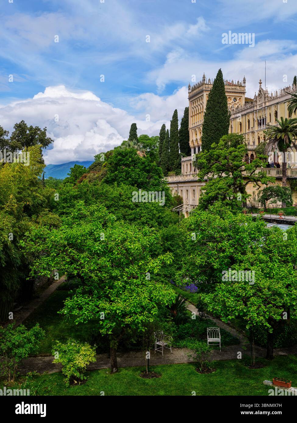 Italie, San Felice del Benaco, impressions sur l'Isola del Garda Banque D'Images
