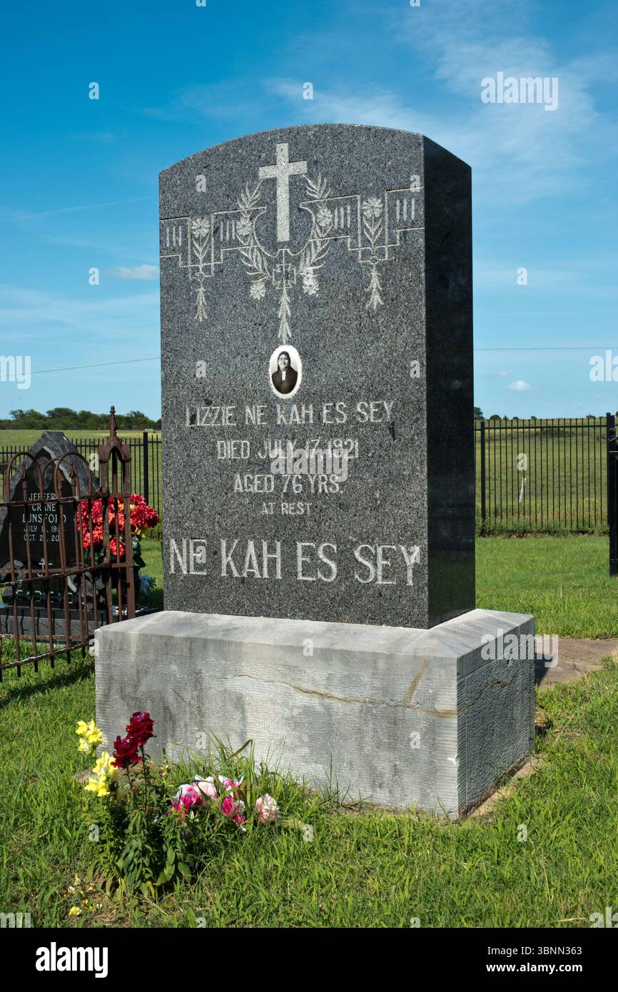 Lizzie ne Kah es Sey, mère de plusieurs victimes des meurtres des Indiens Osage, survenus dans les années 1920 dans le comté d'Osage, Oklahoma, États-Unis. Banque D'Images