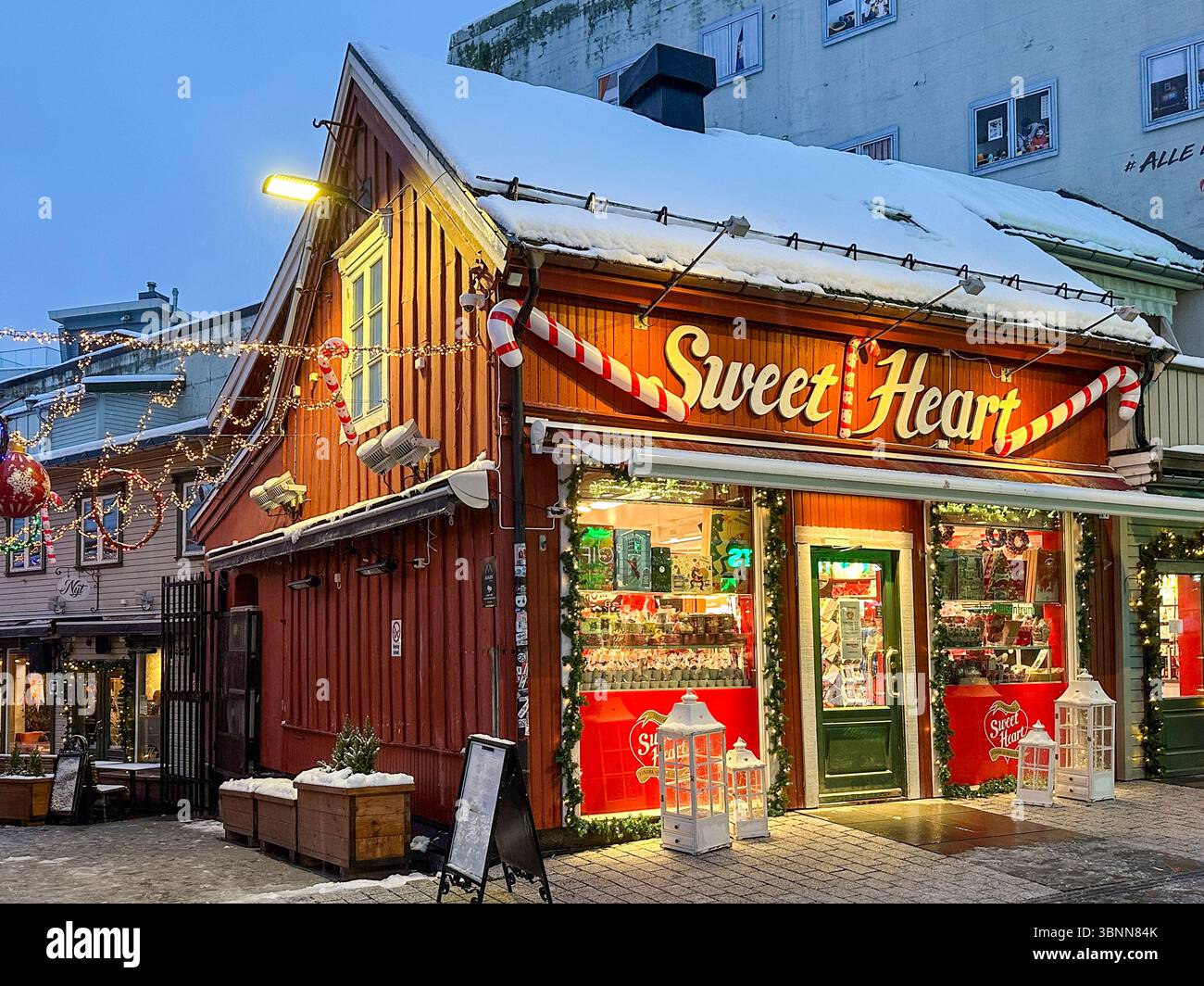 Europe, Norvège, Tromsö, pré-Noël Banque D'Images