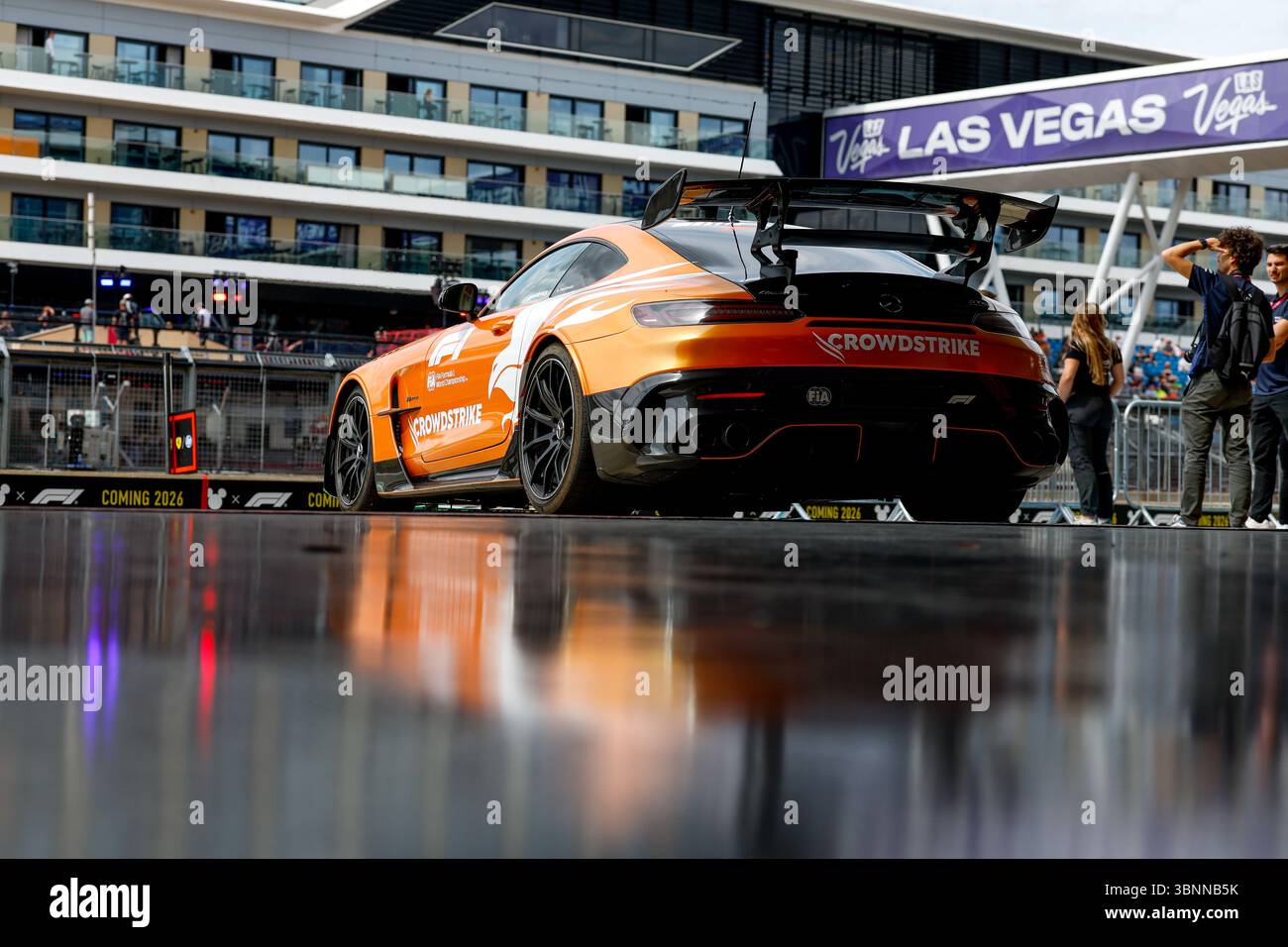 FIA Mercedes-AMG GT Black Series Safety car lors du Grand Prix de Grande-Bretagne de formule 1 Qatar Airways 2025, 12ème manche du Championnat du monde de formule 1 FIA 2025 du 4 au 6 juillet 2025 sur le circuit de Silverstone, à Silverstone, au Royaume-Uni Banque D'Images