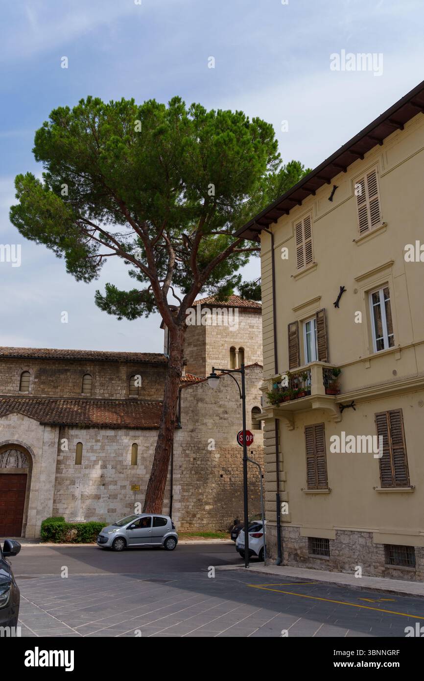 L'ancienne ville d'Ascoli Piceno dans la région des Marches en Italie centrale Banque D'Images