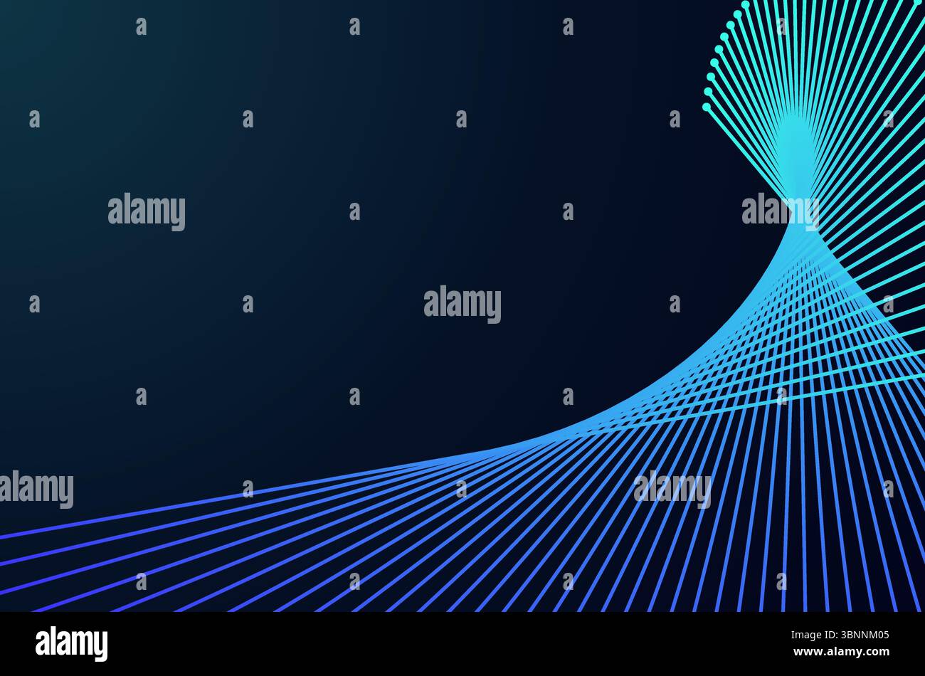 Données futuristes sur les lignes de fibres optiques à gradient technologique. La technologie des lignes en spirale modèle abstrait fond avec espace de copie. Illustration de Vecteur