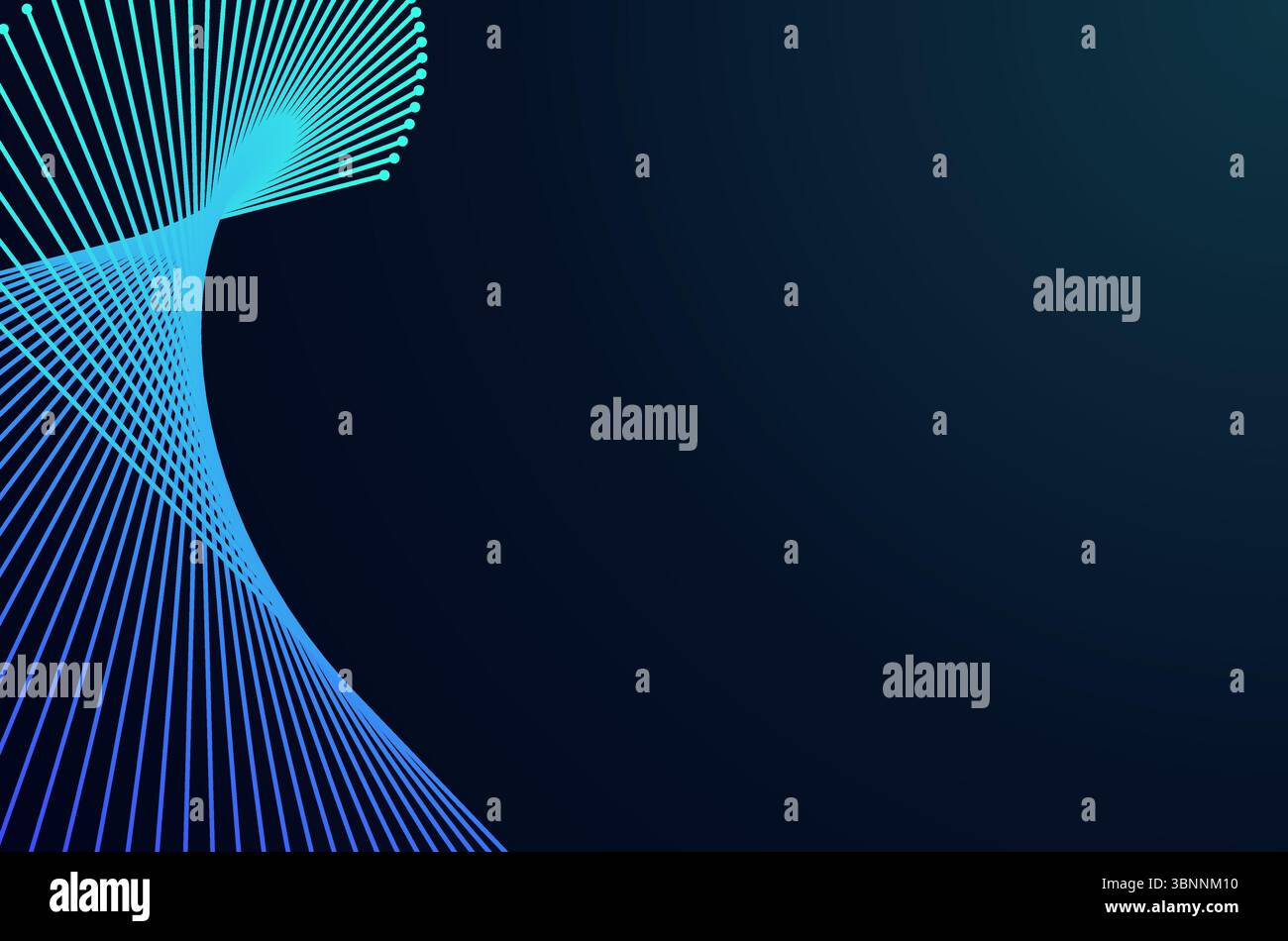 Données futuristes sur les lignes de fibres optiques à gradient technologique. La technologie des lignes en spirale modèle abstrait fond avec espace de copie. Illustration de Vecteur