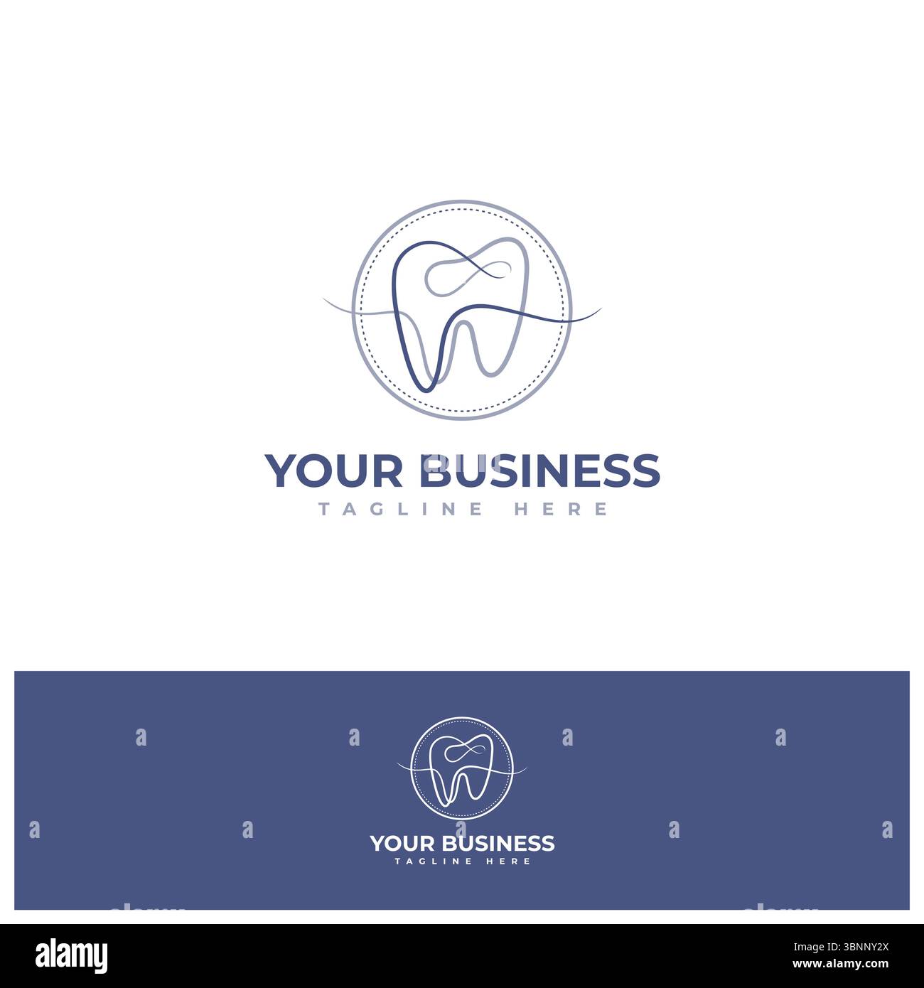 Modèle de conception de logo Creative Elegance Teeth style plat. Illustration vectorielle Illustration de Vecteur