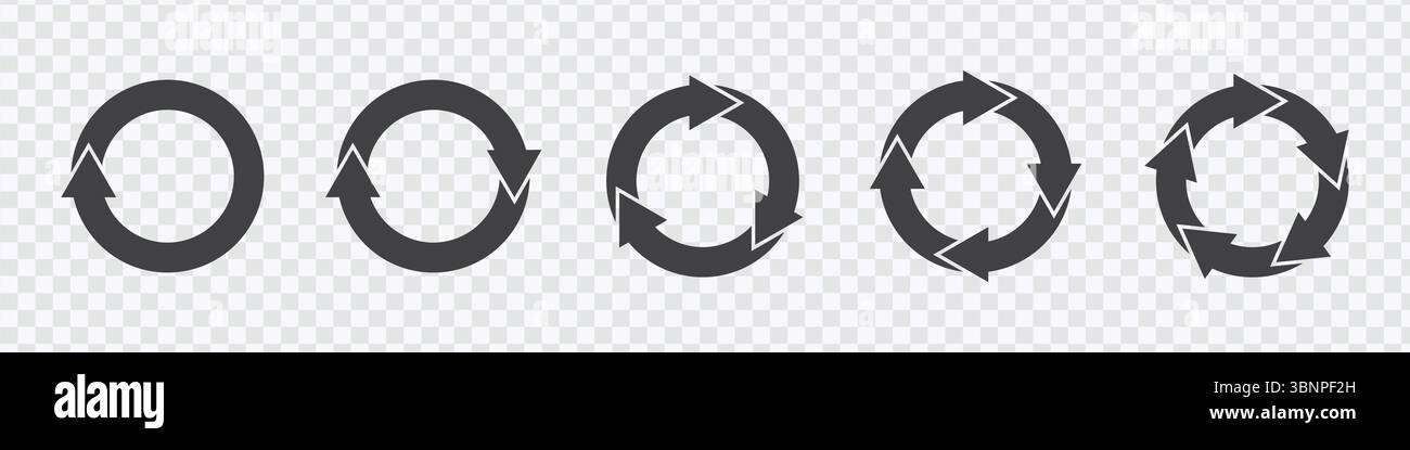 Icônes de flèches de recyclage définies Illustration de Vecteur