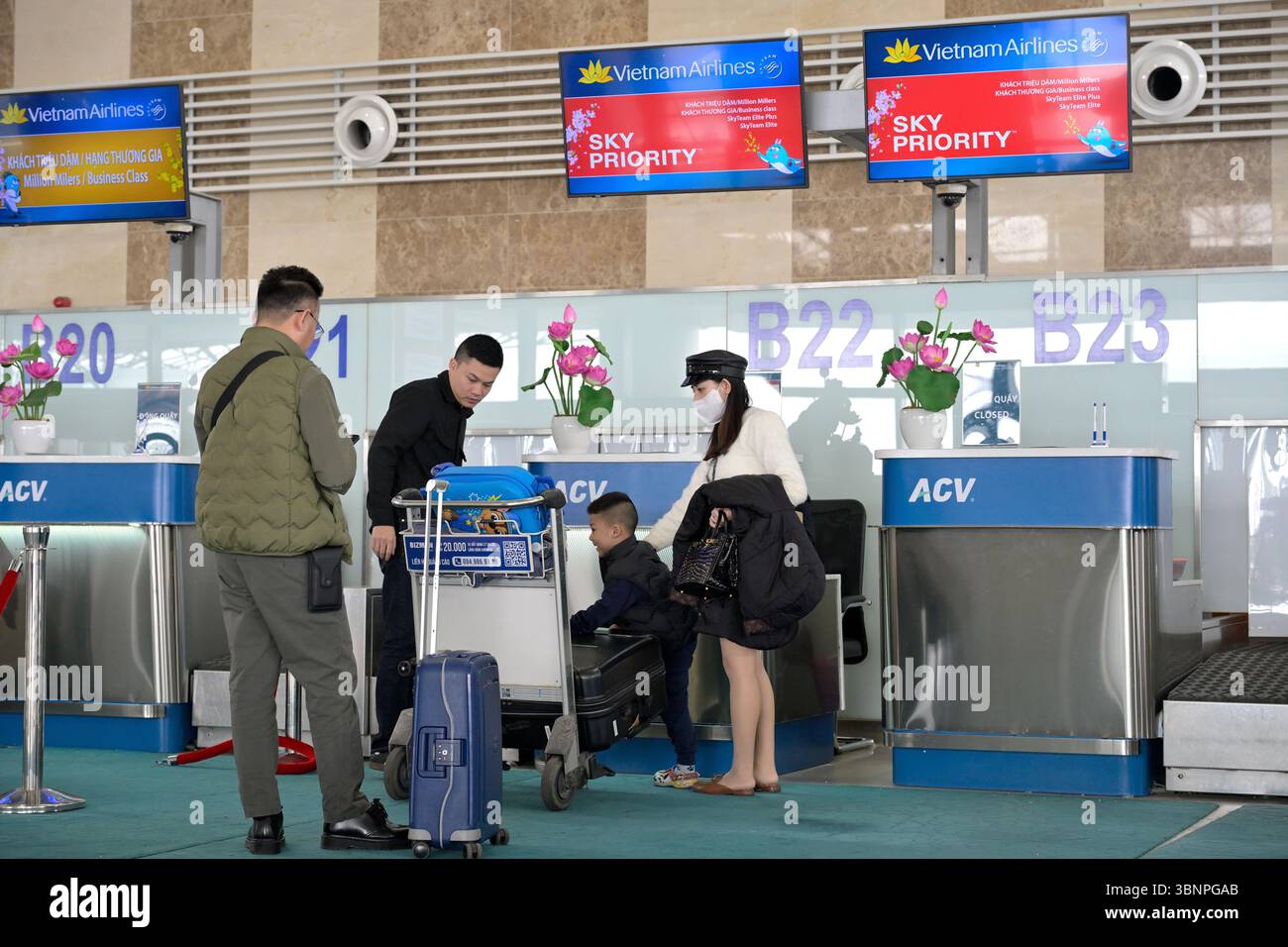 Aéroport international de Noi Bai Hanoi (Han), Vietnam VN Banque D'Images