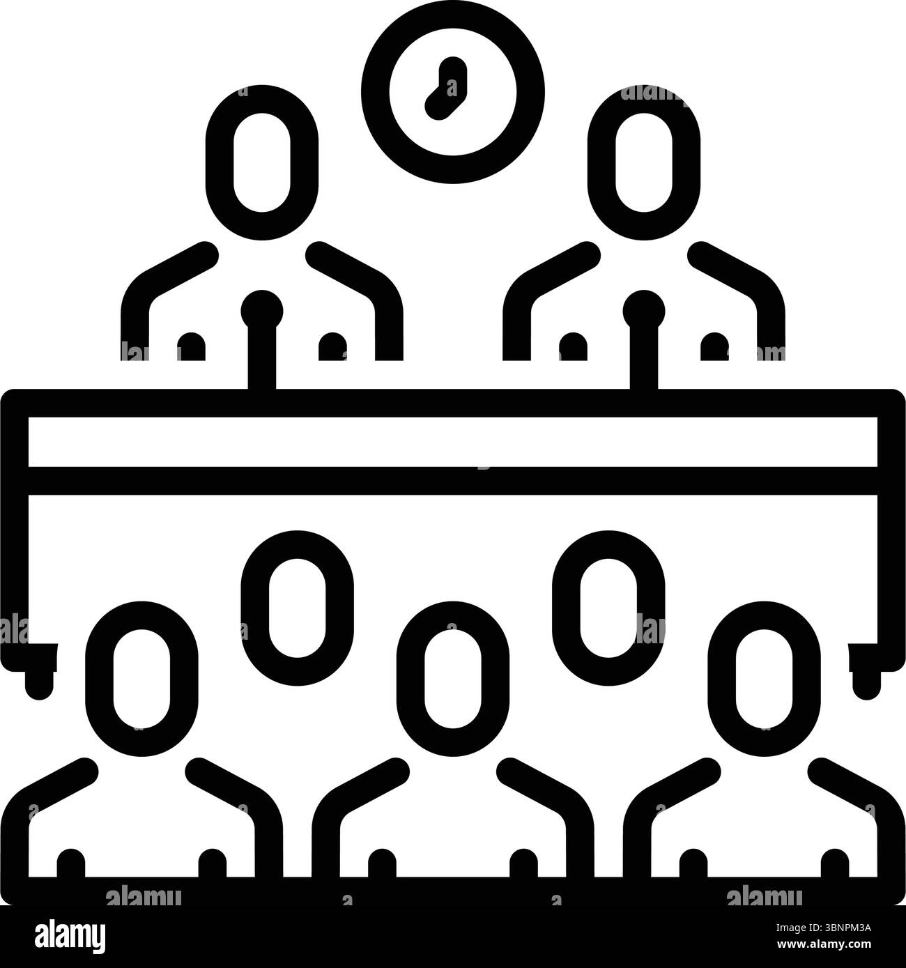 Icône de conférence de presse, appuyez sur Illustration de Vecteur