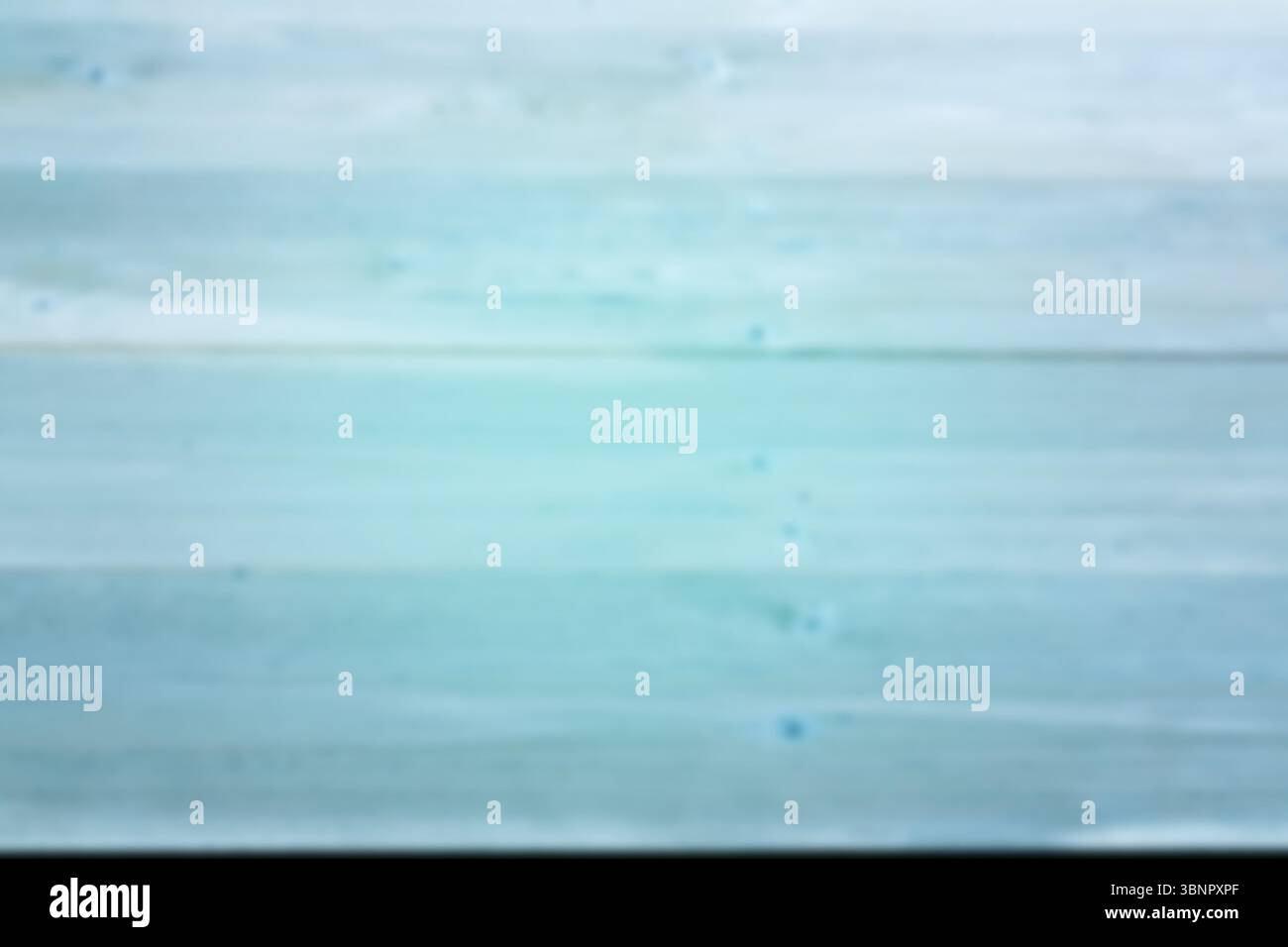 Les planches de bois turquoise pâle forment un motif horizontal dans un design plat, montrant des gouttelettes d'eau Banque D'Images