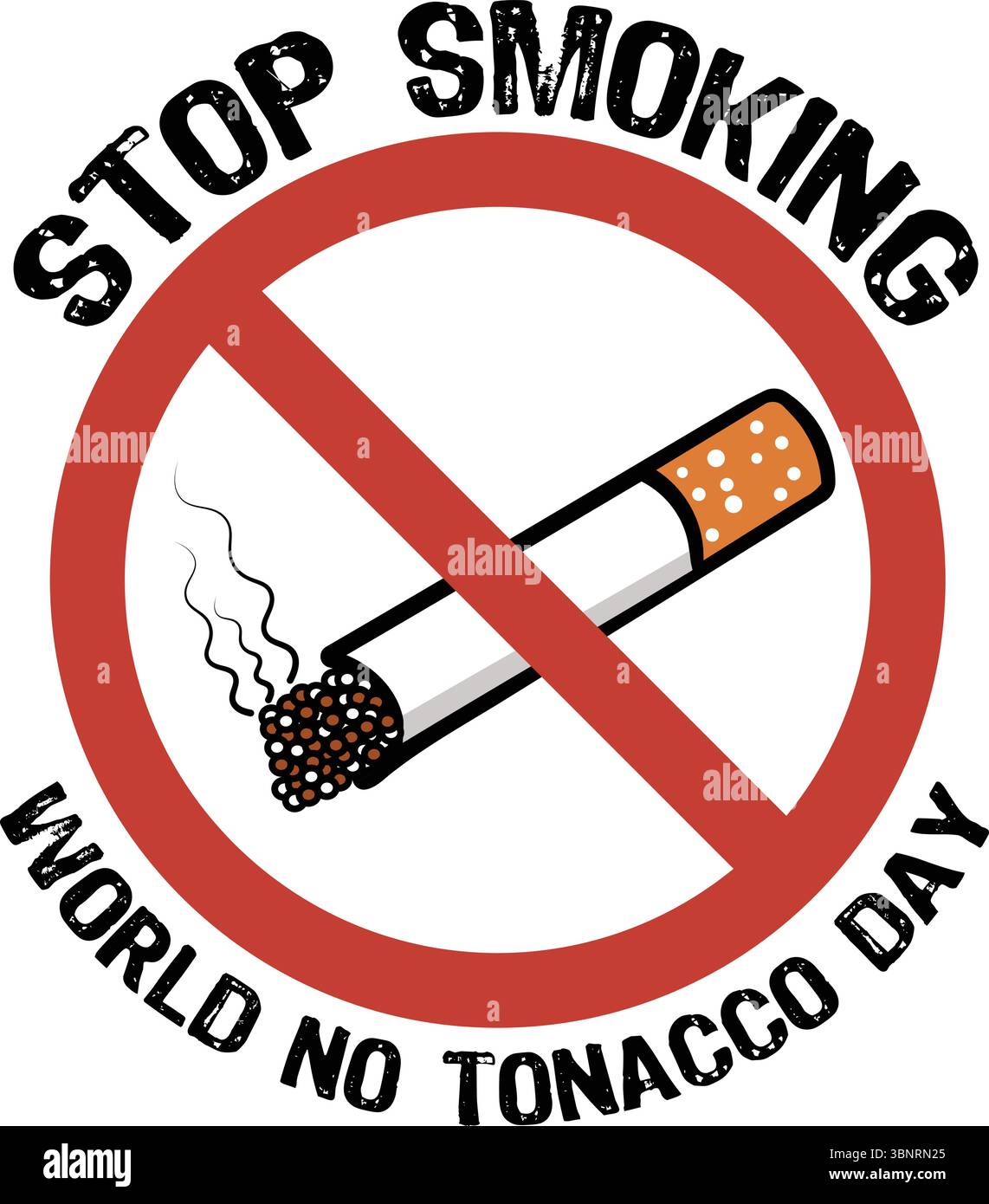 Illustration vectorielle de la Journée mondiale sans tabac – conception de sensibilisation à l'arrêt du tabac Illustration de Vecteur