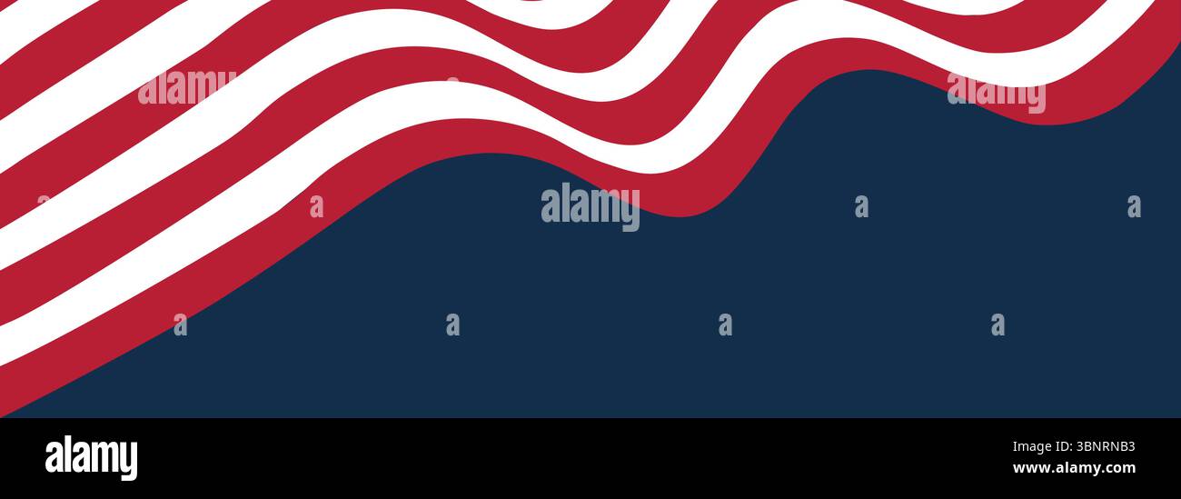 American Flag Wave Banner – Patriotic Abstract USA background Illustration de Vecteur