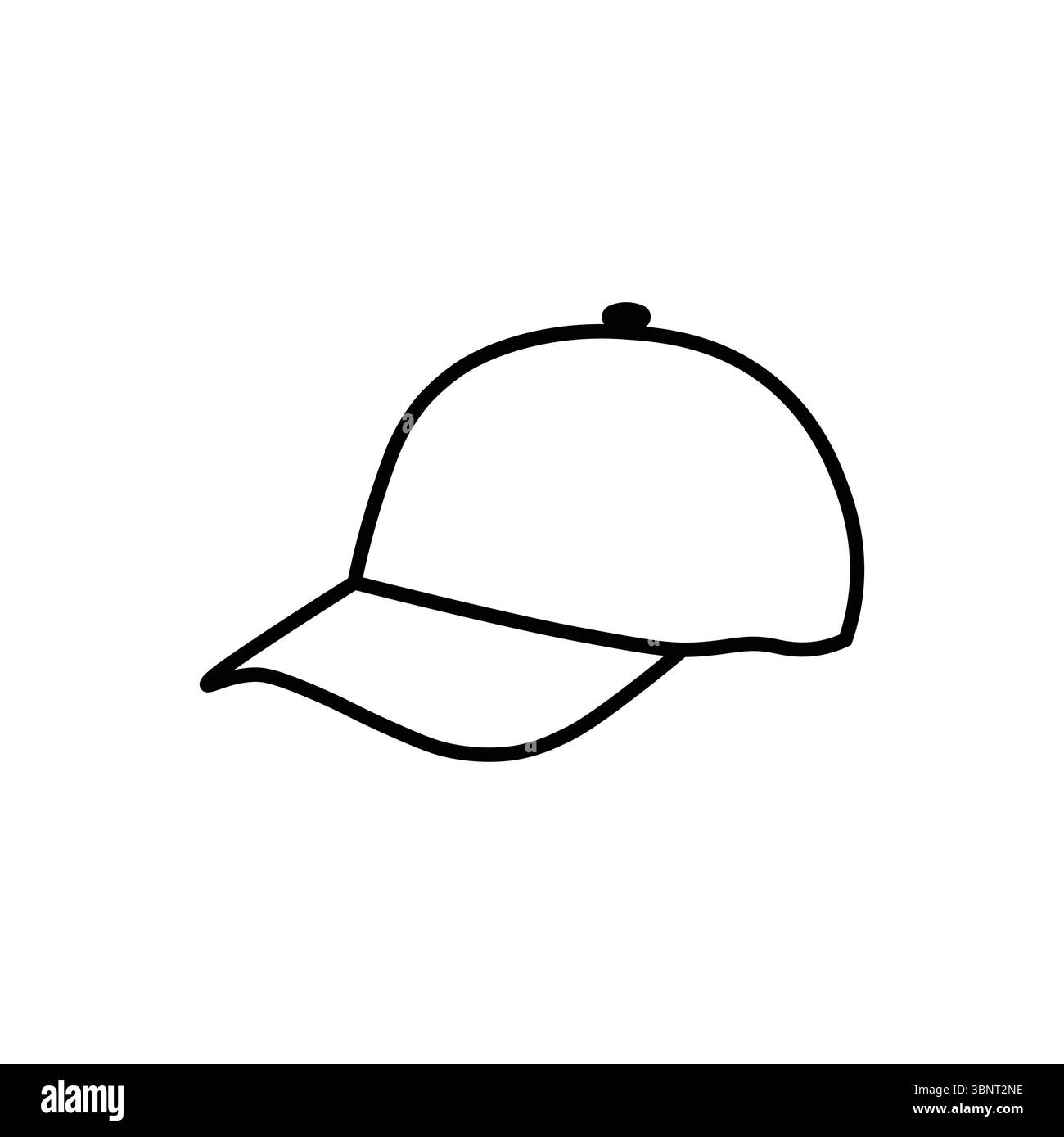 Une illustration simple d'une casquette de baseball, idéale pour le sport, la mode, les vêtements décontractés ou les conceptions sur le thème de l'été. Illustration de Vecteur