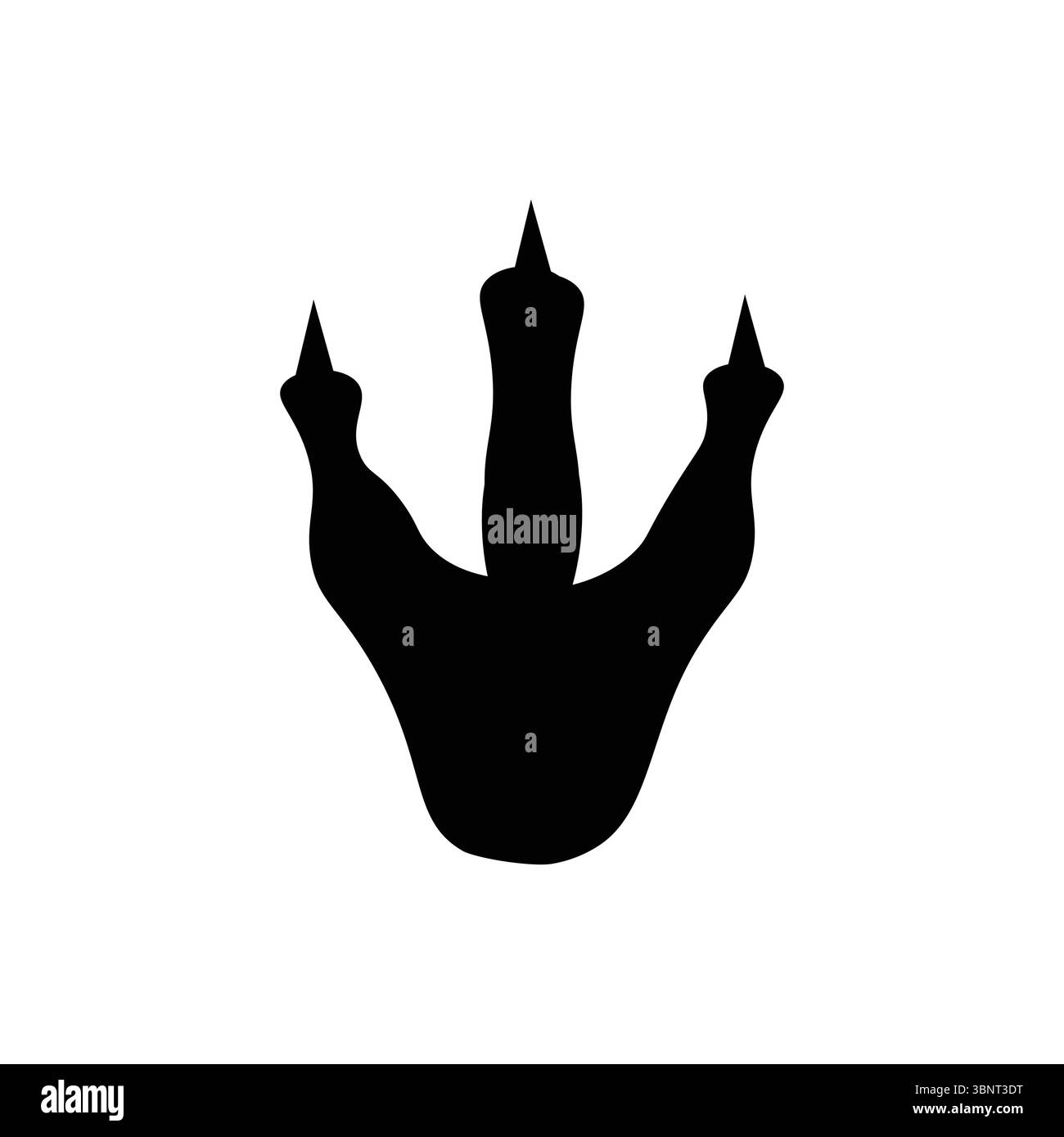 Icône d'empreinte de dinosaure audacieuse, parfaite pour les thèmes préhistoriques, l'aventure ou les conceptions d'histoire ancienne. Illustration de Vecteur