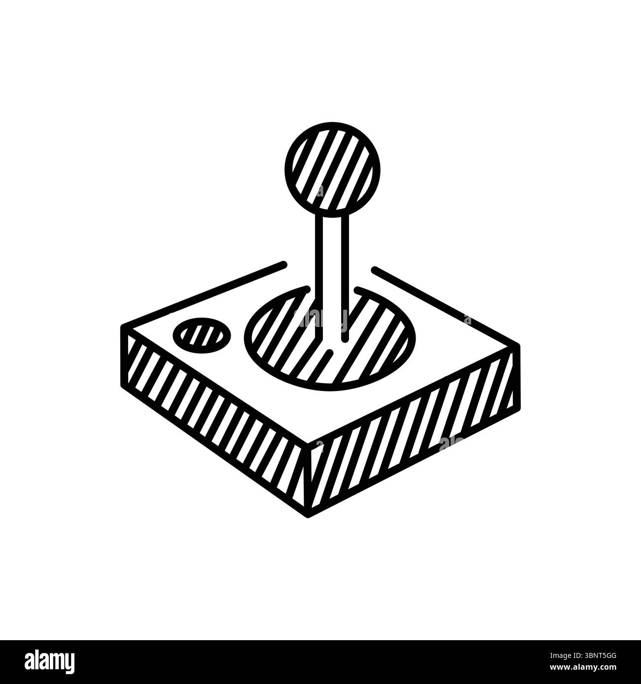 Une icône vectorielle cool d'un joystick classique, parfait pour les thèmes du jeu, du divertissement ou de la technologie rétro. Illustration de Vecteur