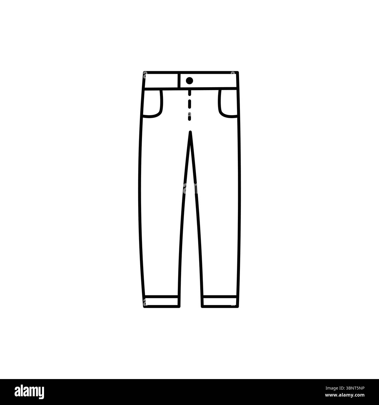 Une illustration épurée de pantalons ou pantalons classiques, idéale pour la mode, les vêtements ou les designs liés aux vêtements. Illustration de Vecteur