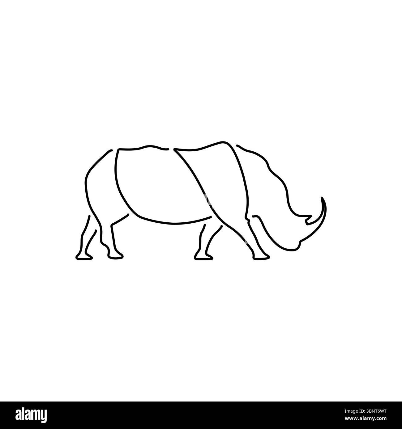 Majestueux contour minimaliste des rhinocéros, mettant en évidence la faune, la nature et les thèmes des espèces menacées. Illustration de Vecteur Majestueux contour minimaliste des rhinocéros, mettant en évidence la faune, la nature et les thèmes des espèces menacées. Illustration de Vecteur