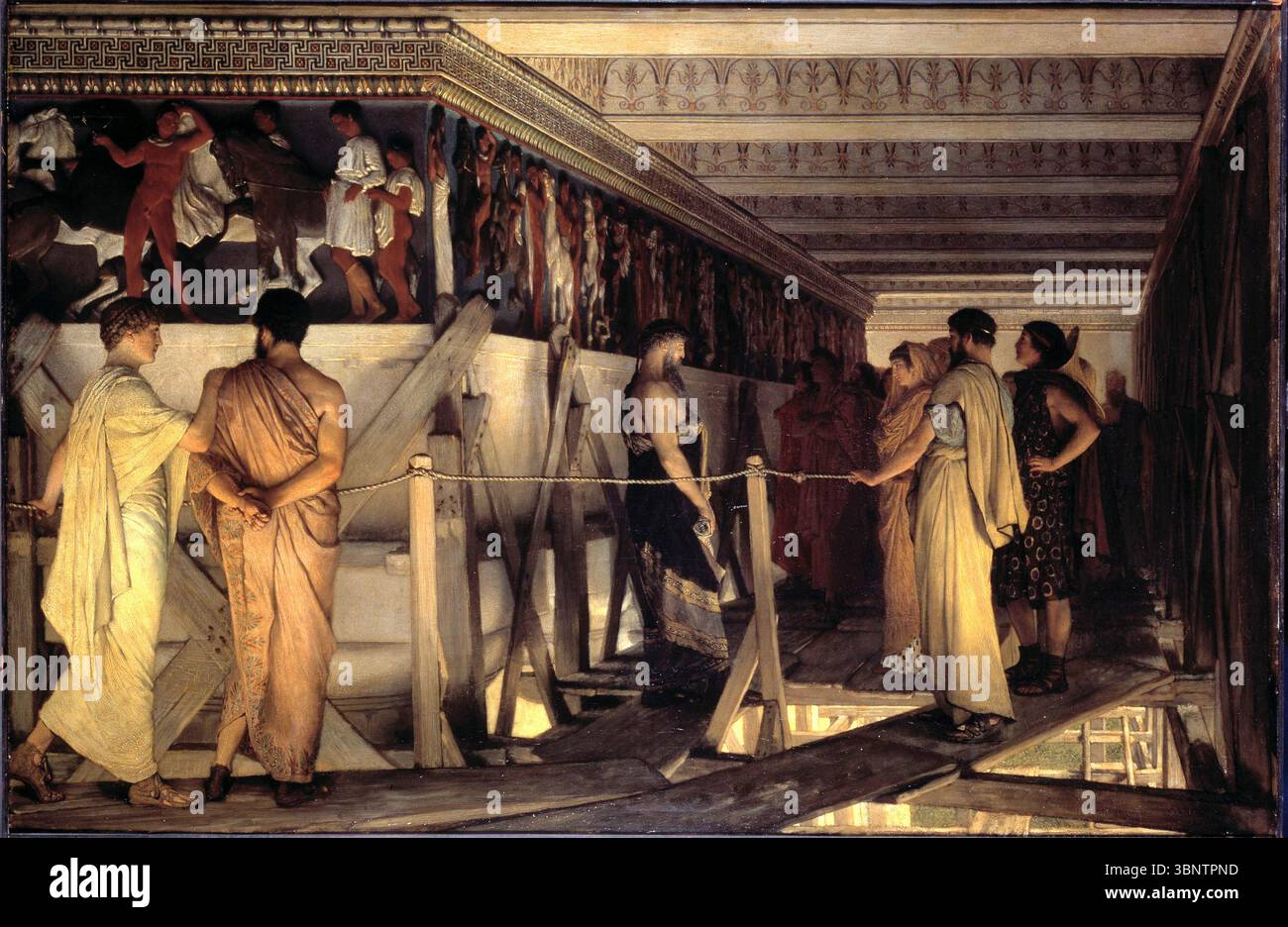Phéidias et la frise du Parthénon par Sir Lawrence Alma Tadema en 1868-1869 Banque D'Images