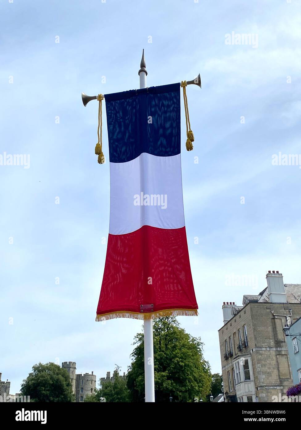 Le Président de la République française , Emmanuel Macron , et son épouse Mme Brigitte Macron se rendront à Windsor , sur invitation du Roi , du mardi 8 juillet au jeudi 10 juillet . Le président et sa femme resteront au château de Windsor. Banque D'Images