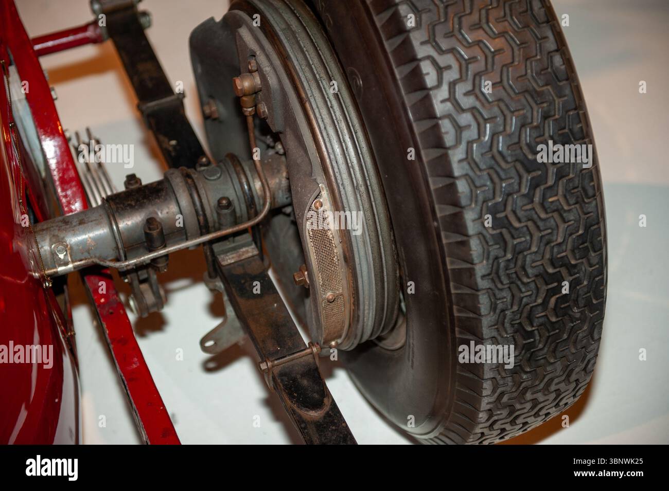 Maserati 6CM : détails de la suspension et des freins Banque D'Images