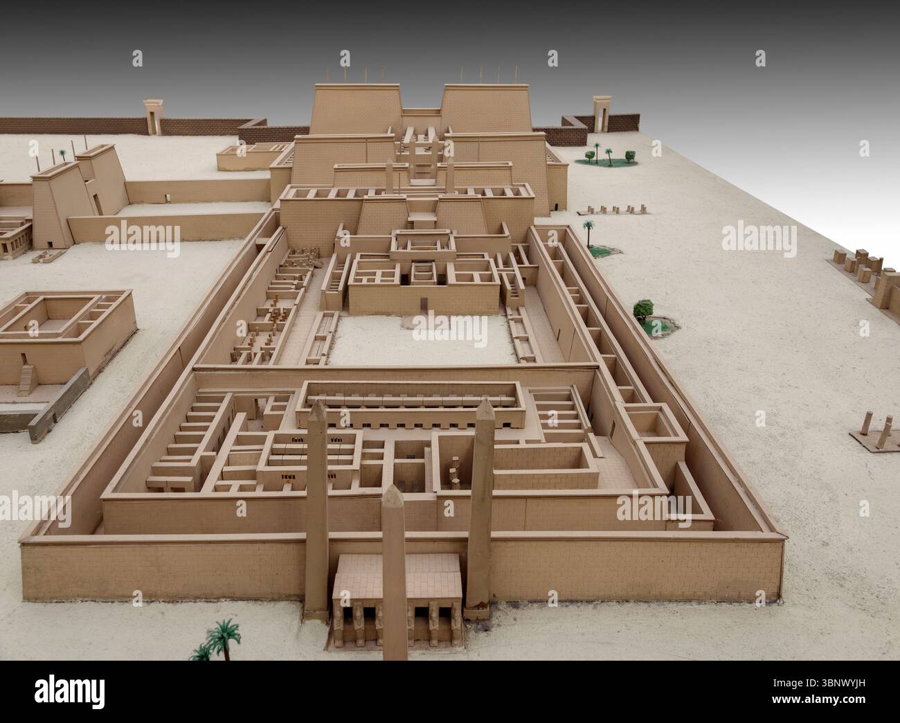 Modèle du temple de Karnak, Louxor, Thèbes, Égypte Banque D'Images