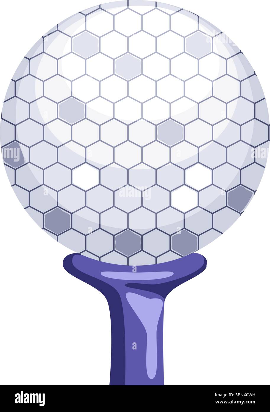 Balle de golf sur un tee. Illustration vectorielle Illustration de Vecteur