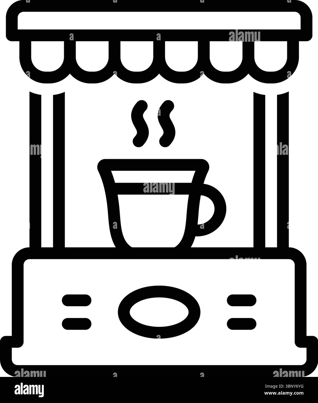 Icône pour magasin de thé, salon de thé Illustration de Vecteur