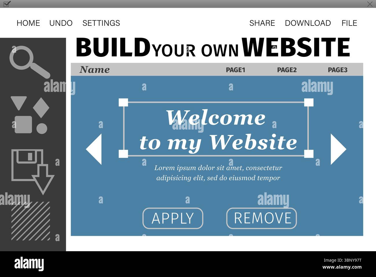 Image composite de l'interface du site de construction Banque D'Images
