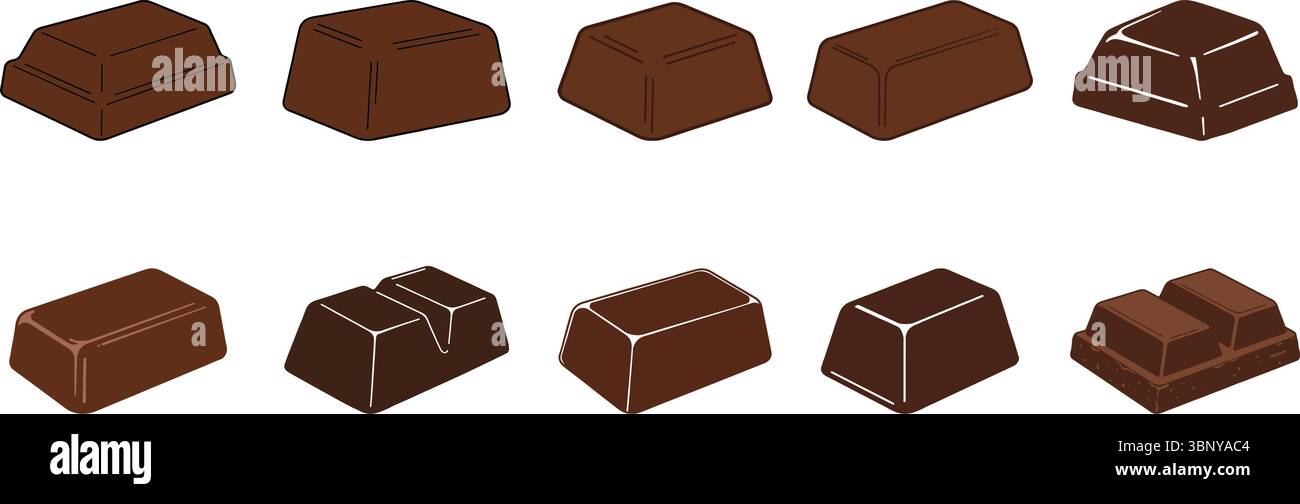 dessin artistique d'illustration vectorielle de bonbons au chocolat Illustration de Vecteur
