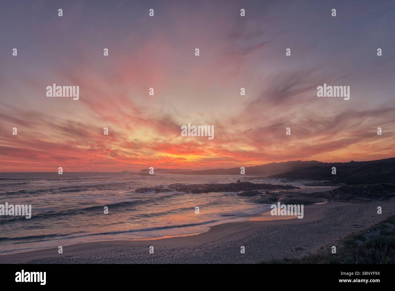 Coucher de soleil à Lights Beach, Danemark sur la côte sud de l'Australie occidentale Banque D'Images