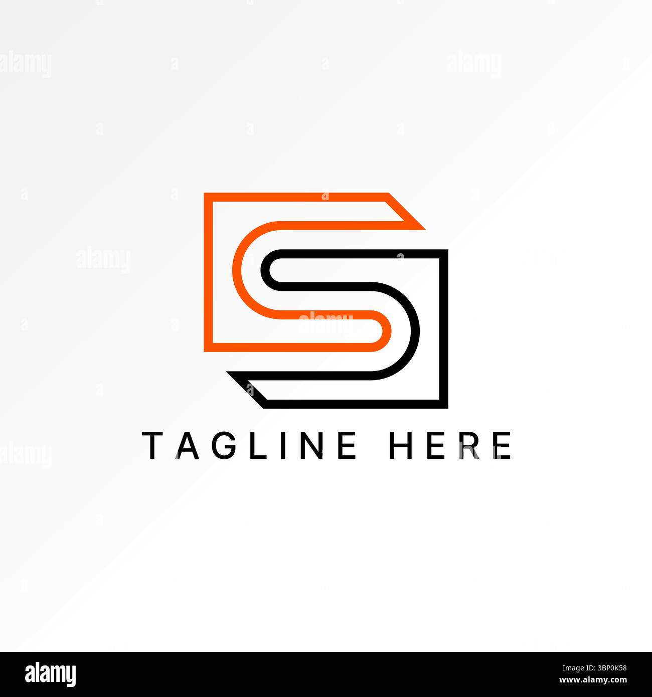 Conception de logo concept graphique créatif premium vecteur image stock top vendre initial S font Line carré motif 3D motif esthétique art flip monogramme marque Illustration de Vecteur