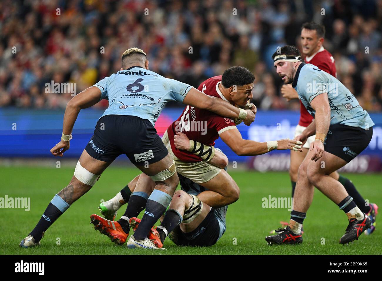 Sydney, Australie. 05 juillet 2025. Sione Tuipulotu des Lions lors du match du Lions Tour entre les Waratahs de Nouvelle-Galles du Sud et les Lions britanniques et irlandais au stade Allianz de Sydney, le samedi 5 juillet 2025. (AAP image/Dean Lewins) PAS D'ARCHIVAGE, USAGE ÉDITORIAL UNIQUEMENT crédit : Australian Associated Press/Alamy Live News Banque D'Images
