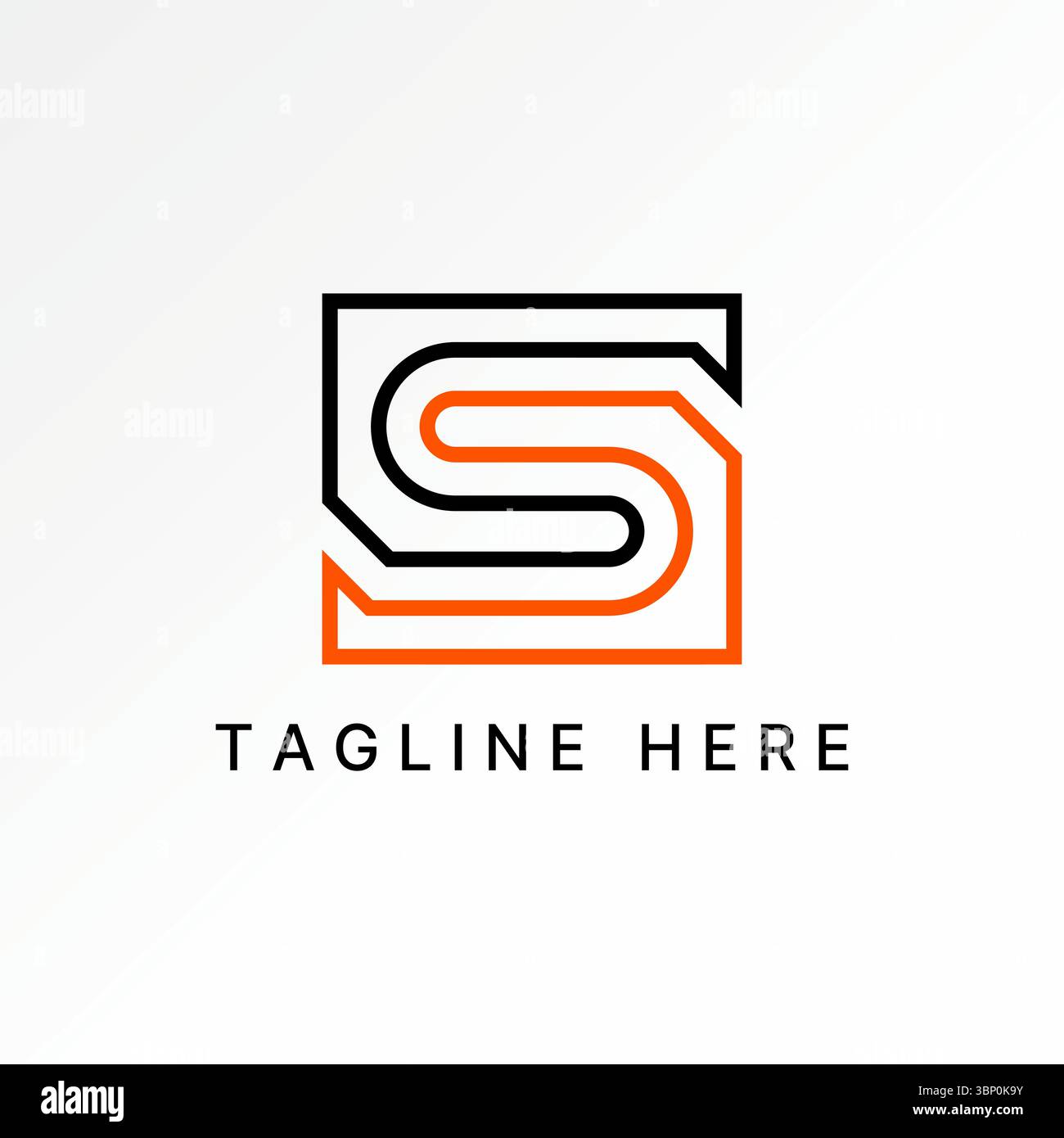 Conception de logo concept graphique créatif premium vecteur image stock top vendre lettre S font ligne carré motif 3D motif esthétique art flip monogramme marque Illustration de Vecteur