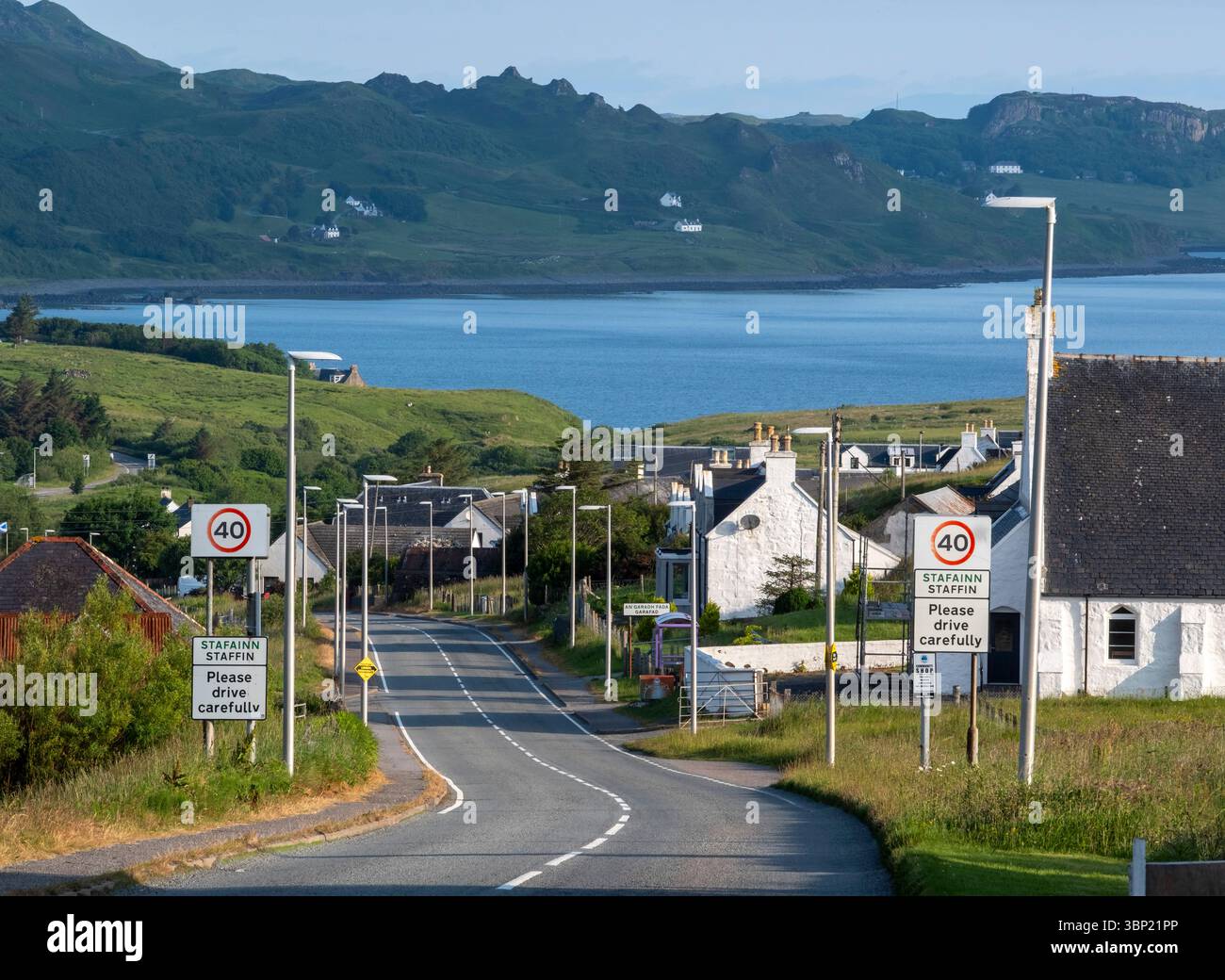 Le village d'Oban sur le Totternish presqu'île de Skye, en Ecosse. Banque D'Images