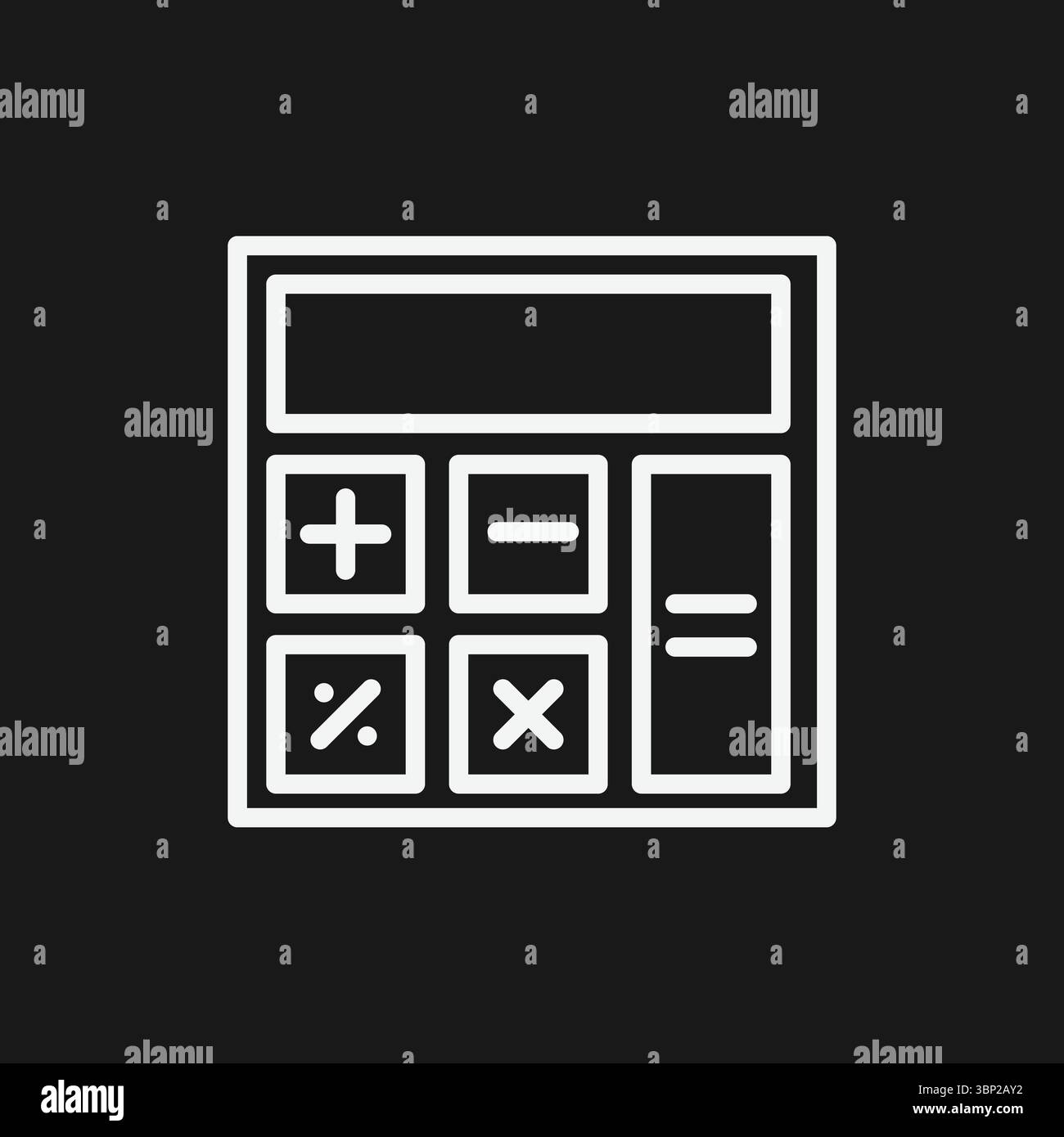 Icône de calculatrice financière pour la budgétisation, la comptabilité et les mathématiques d'entreprise Illustration de Vecteur