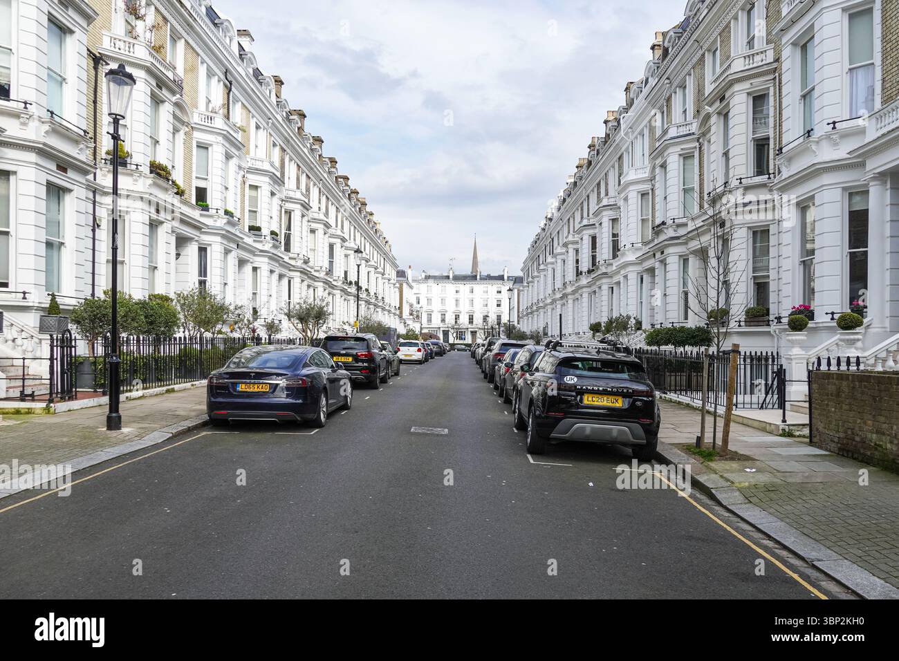 Maisons en terrasse à Kensington, Londres Angleterre Royaume-Uni Banque D'Images