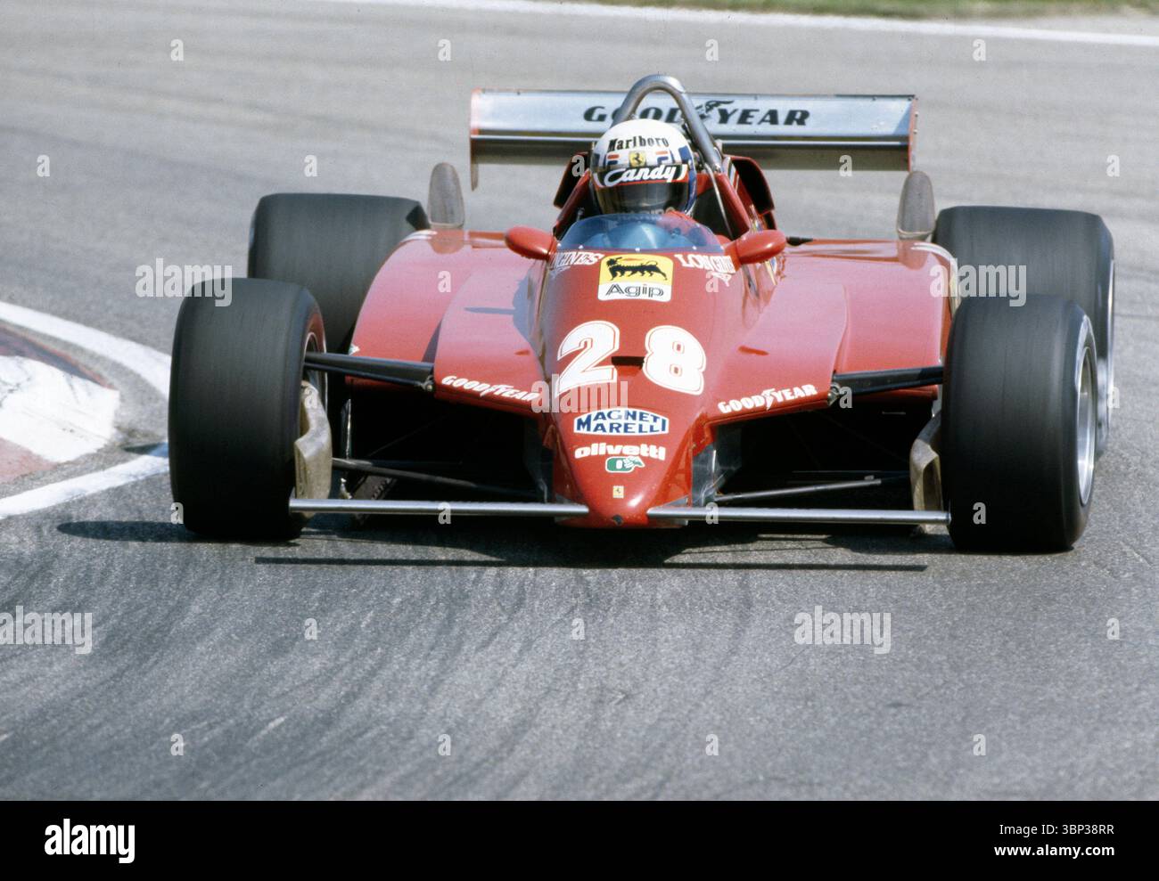 1982 Didier Pironi - Scuderia Ferrari spa SEFAC - Ferrari 126C2 - F1 Grand Prix de San Marino - Imola - Imacon original Slide Scan Banque D'Images