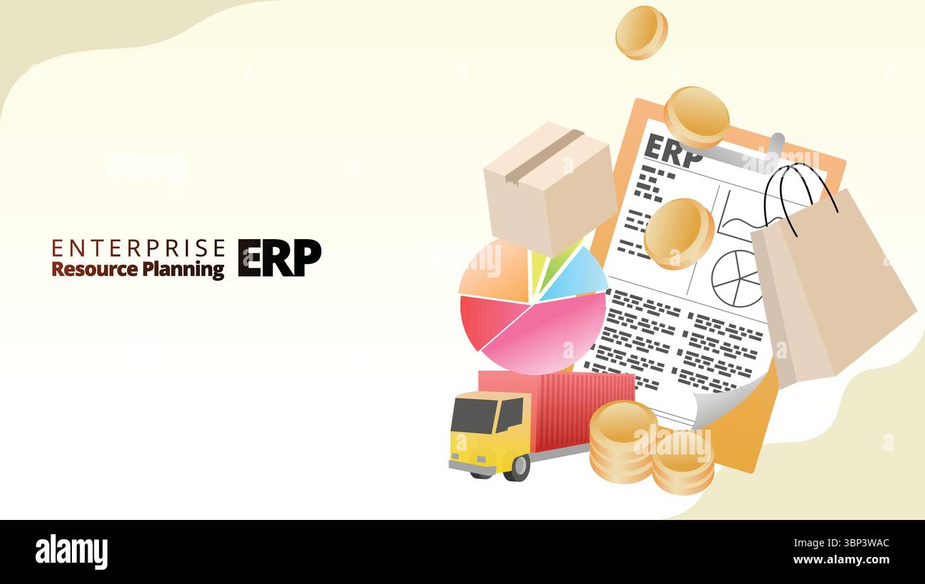 concept de planification de recrutement d'entreprise. L'invention concerne un système logiciel permettant d'intégrer diverses fonctions commerciales. illustration de la gestion de la chaîne logistique Illustration de Vecteur