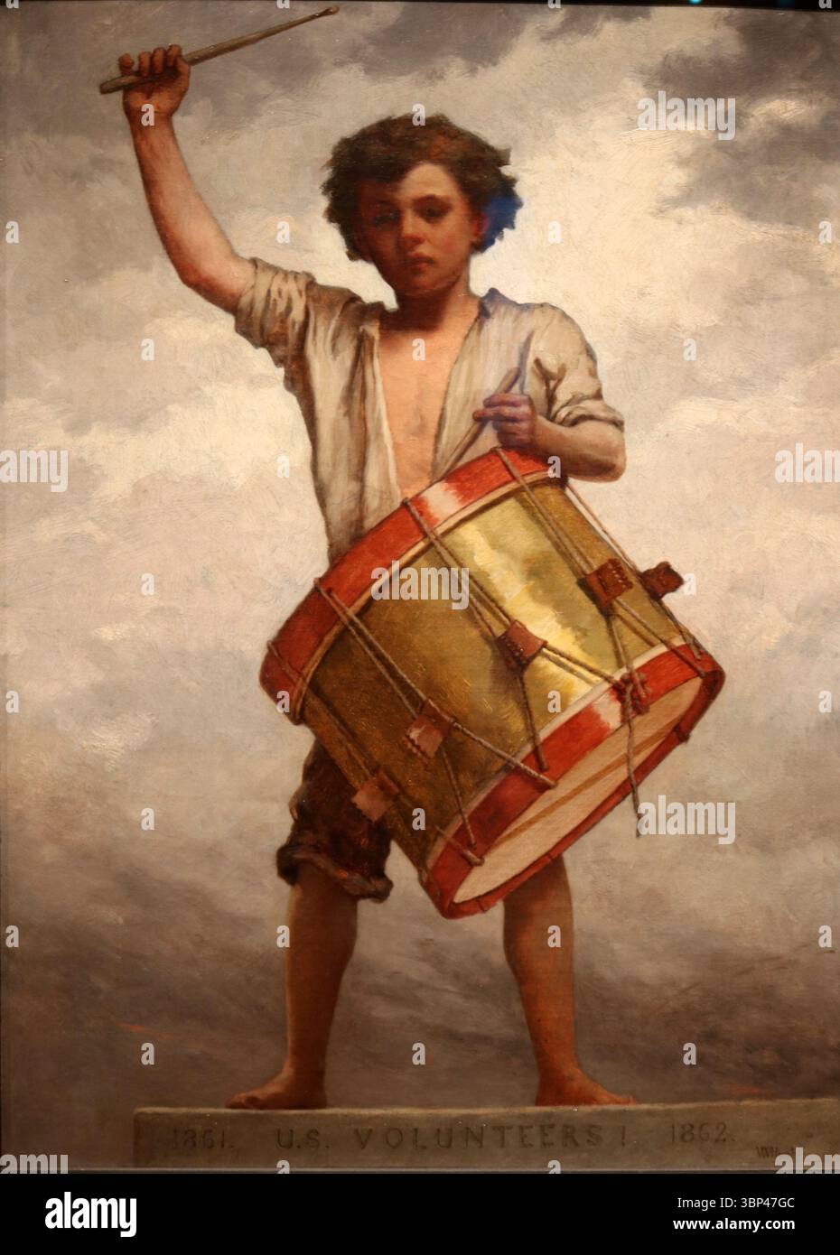 The Drummer Boy, de William Morris Hunt (1824 ?1879). Cette peinture met en évidence la jeunesse et la vulnérabilité de ceux qui ont contribué à l'effort de guerre pendant la guerre de Sécession. c. 1862. Banque D'Images