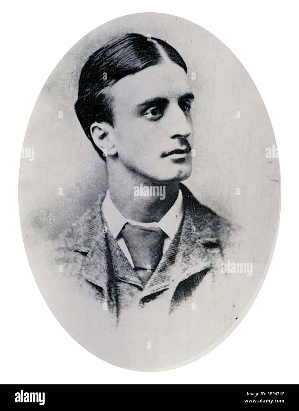 Portrait photographique de Montague John Druitt (15 août 1857 ? Début décembre 1888), avocat et éducateur anglais connu pour être un suspect dans les meurtres de Jack l'Éventreur de 1888. Banque D'Images