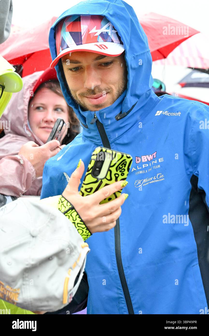 Silverstone, Royaume-Uni. 6 juillet 2025. Pierre Gasly, Alpine, arrive en formule 1, Qatar. 06 juillet 2025. Grand Prix de British Airways à Silverstone, Northamptonshire, Royaume-Uni. Crédit : LFP/Alamy Live News Banque D'Images