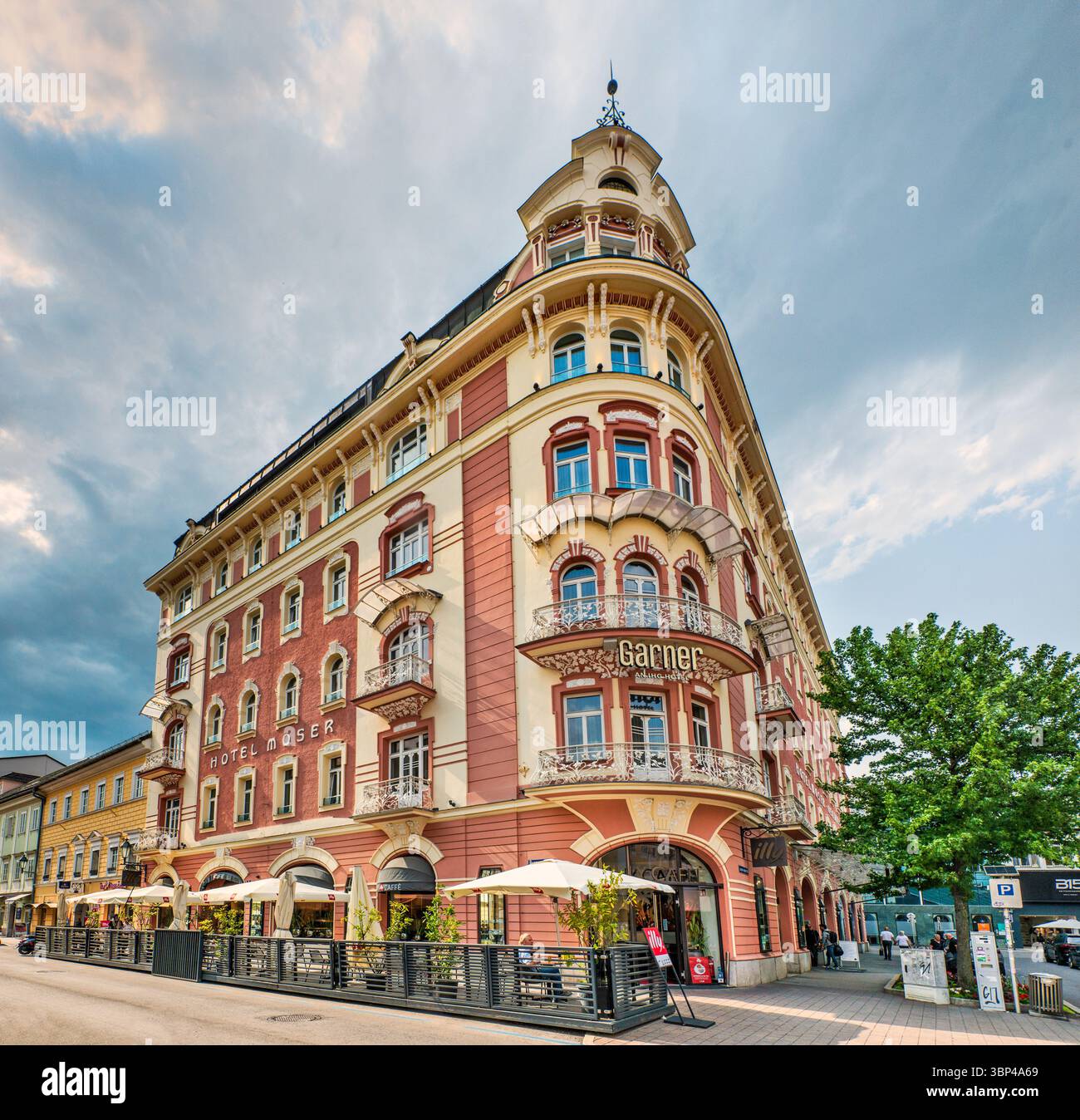 Garner Hotel (anciennement Hotel Moser) à Burggasse dans le centre de Klagenfurt, Carinthie, Autriche Banque D'Images